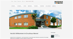 Desktop Screenshot of druckerei-menne.de